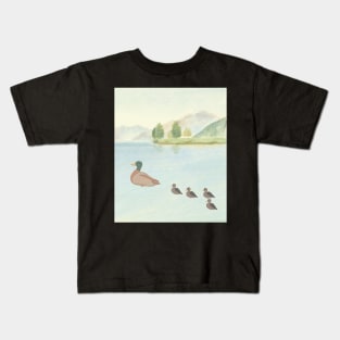 Four little ducks went out with mommy Kids T-Shirt